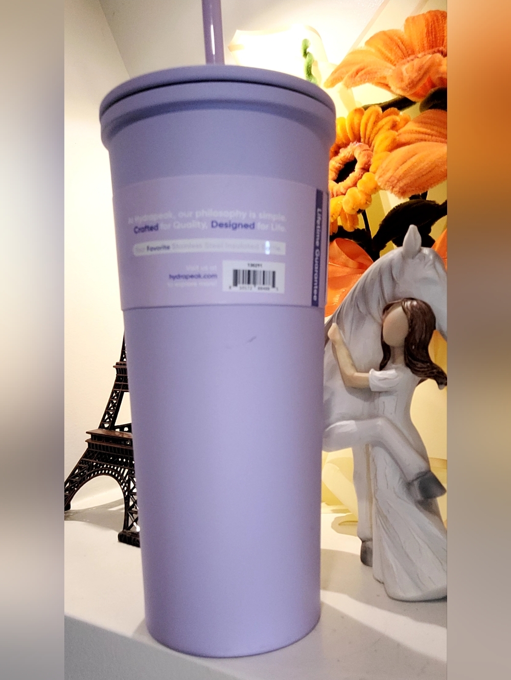 Matte Lavender Insulated Tumbler with Straw - Everyday Hydration